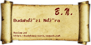 Budaházi Nóra névjegykártya