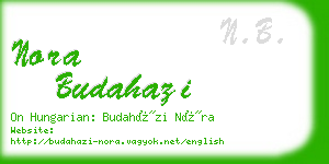 nora budahazi business card